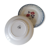 Flat earthenware plates by Digoin Sarreguemines