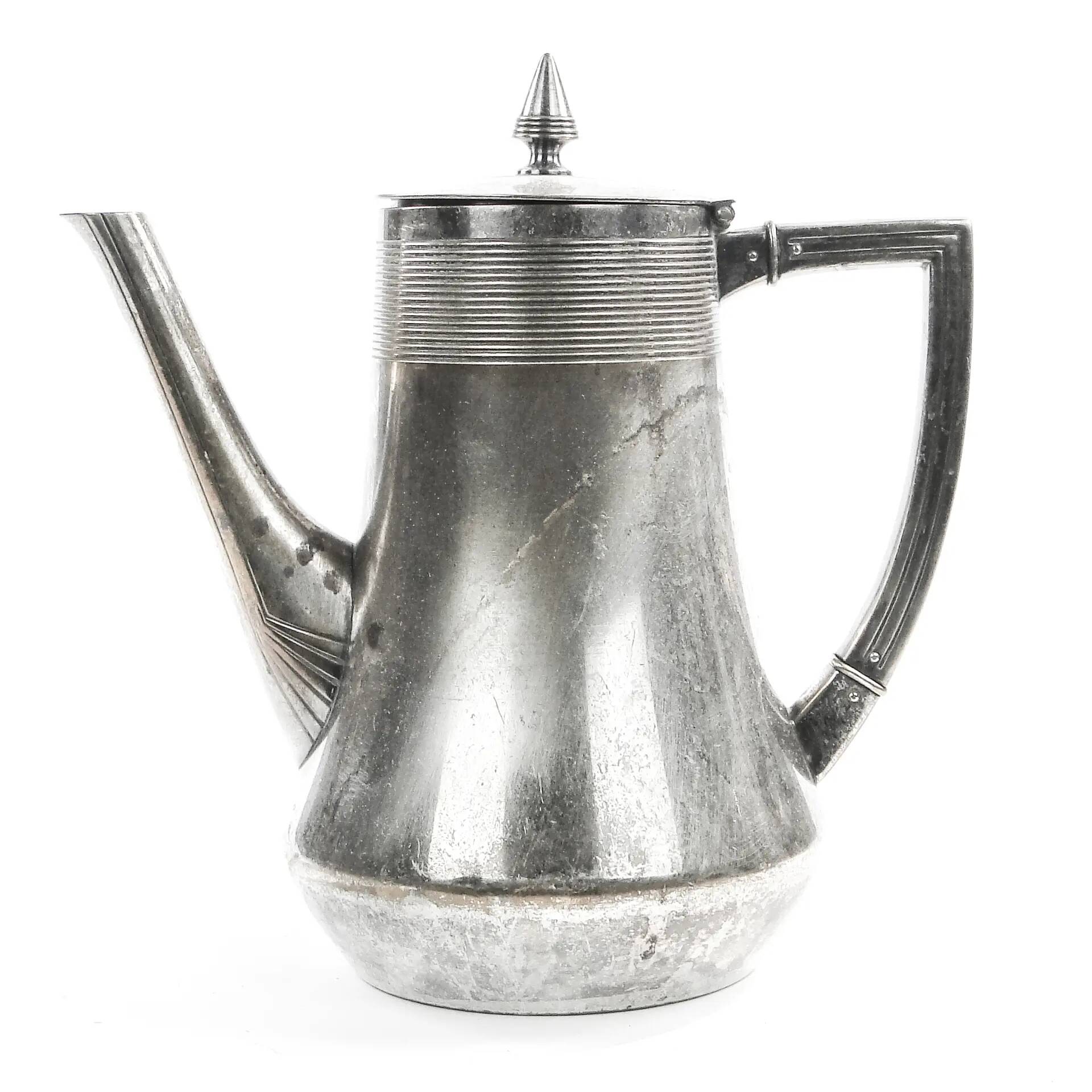 Art Nouveau silver-plated brass teapot, WMF, Germany, early 20th century