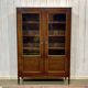 Louis XVI style bookcase in mahogany and marble top from the 70s