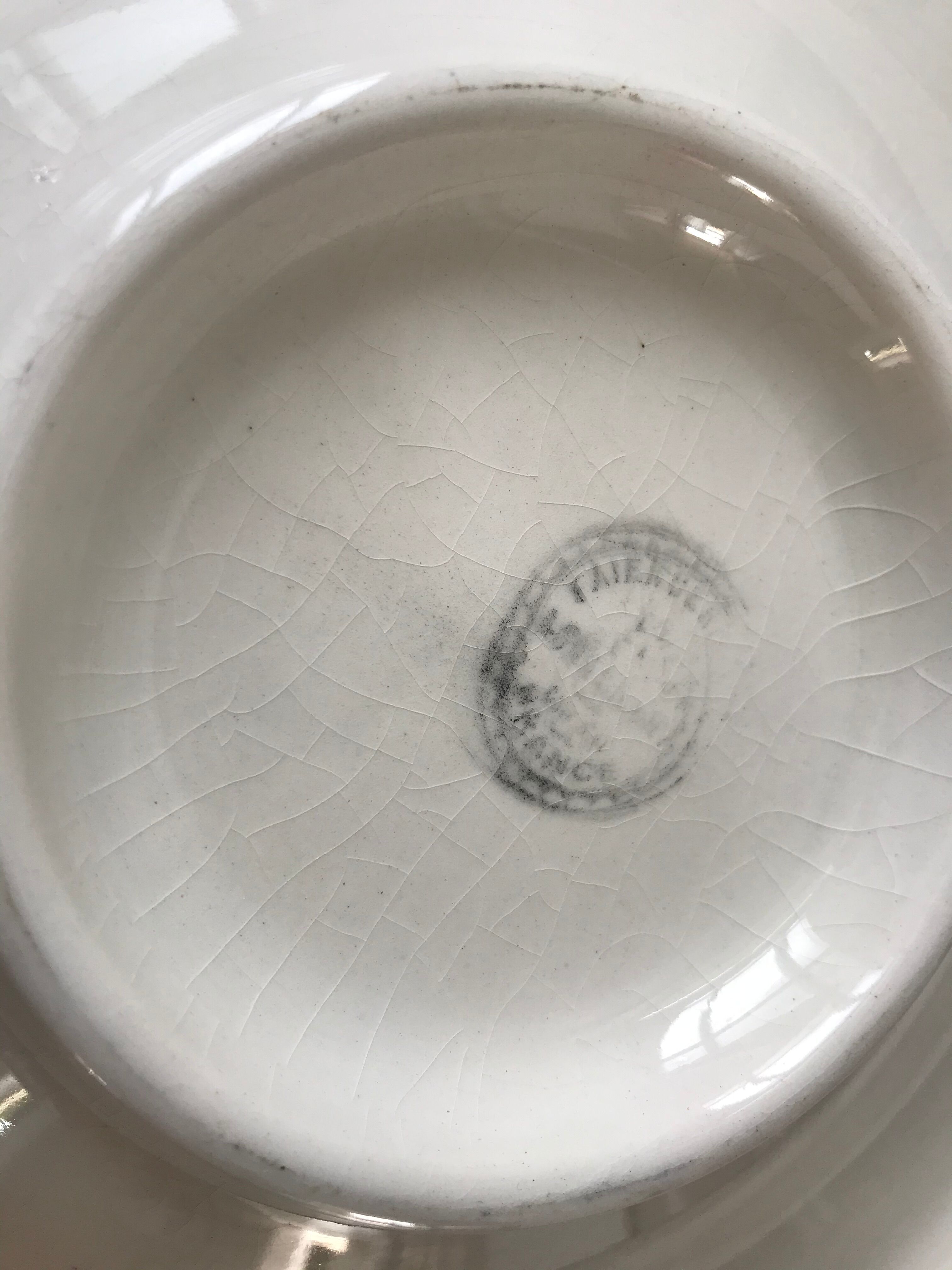 Duo of longchamp pink serving dishes 30s-40s