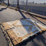 Handwoven pure wool rug, size 2/3 m.