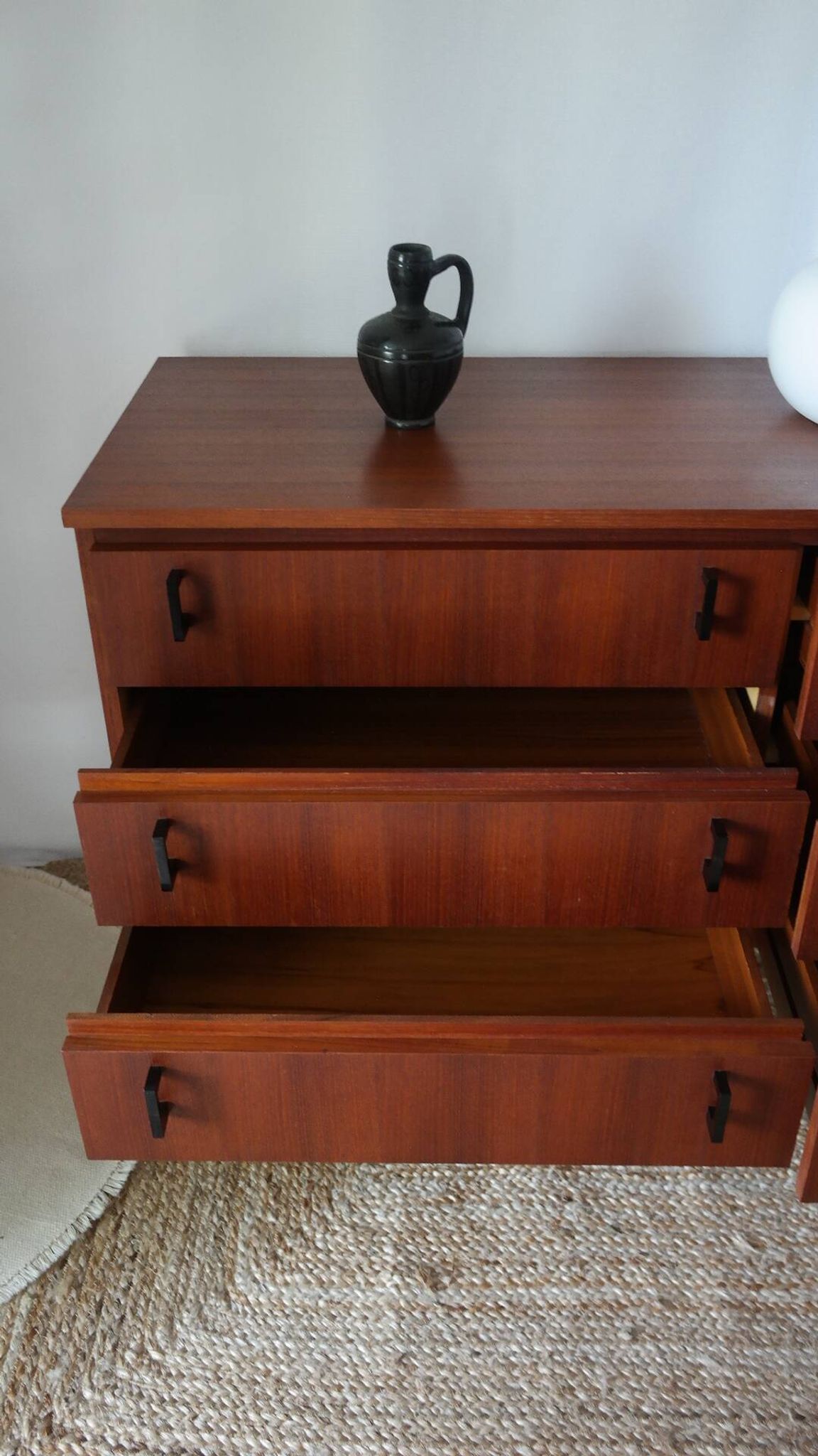 Commode coiffeuse Danoise en teck vintage 1960