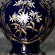 Midnight blue ceramic vase Sarreguemines