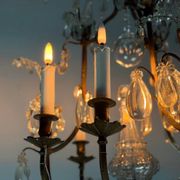 Bronze cage chandelier adorned with crystal drops, circa 1880