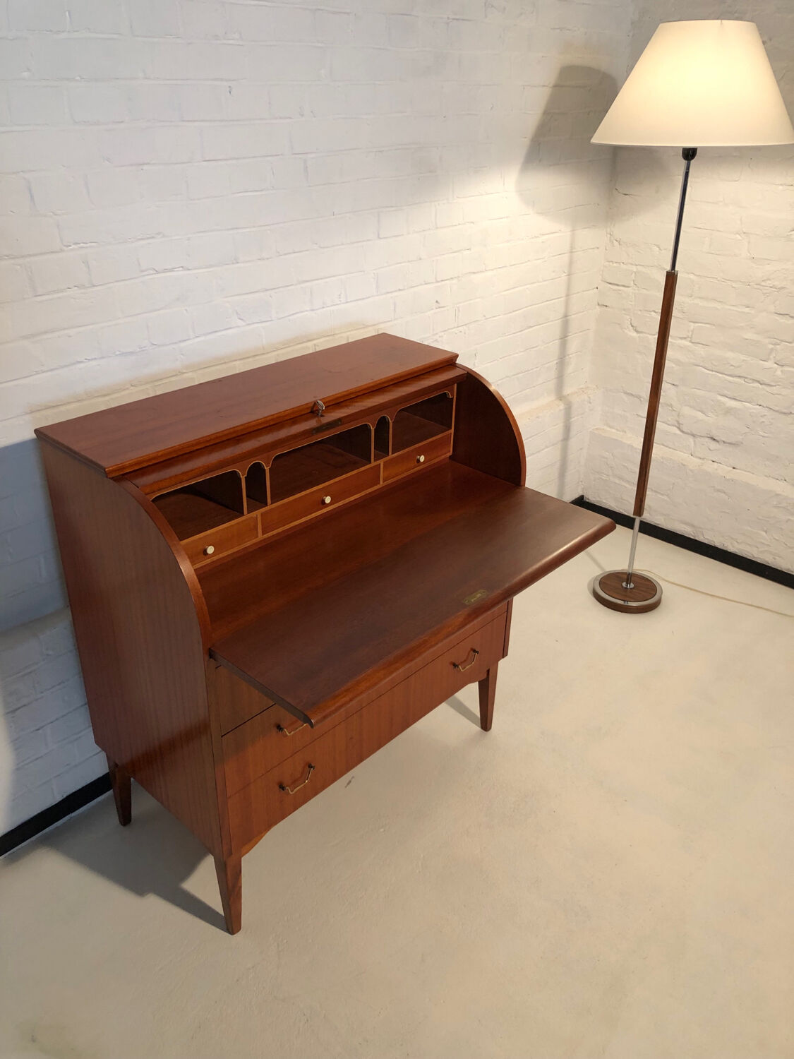 Scandinavian cylinder desk / secretary by Egon Ostergaard circa 1960