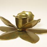 Brass "flower" candle holder, 1970