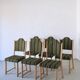 Henning Kjaernulf carved oak dining chairs | set of 6 | Denmark | 1950s