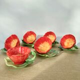 Coffee cups flowers slurry