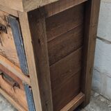 Ancien meuble d'atelier six tiroirs caisses