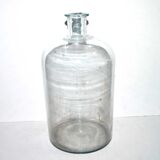 Bouteille d'apothicaire - bonbonne ancienne en verre soufflé bleuté Pharmacie
