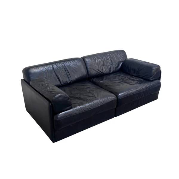 Canapé / lit de jour vintage des années 1980 dans le style de De Sede DS76