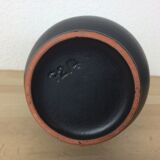 Vase forme pichet céramique bleu cobalt 1970