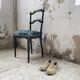 Chaise Napoléon 3 velours bleu