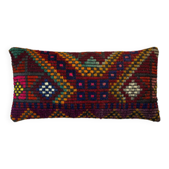 Vintage Turkish Kilim Cushion Cover , 30 x 60 cm