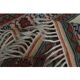 1960's Vintage Turkish Milas Handmade Wool Cotton Red Blue Area Rug 130x180