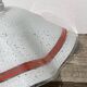 Italian white and orange glass pendant light Fazzoletto style