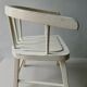 Wooden children's chair, white patina, 60s