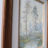 Misty landscape painting