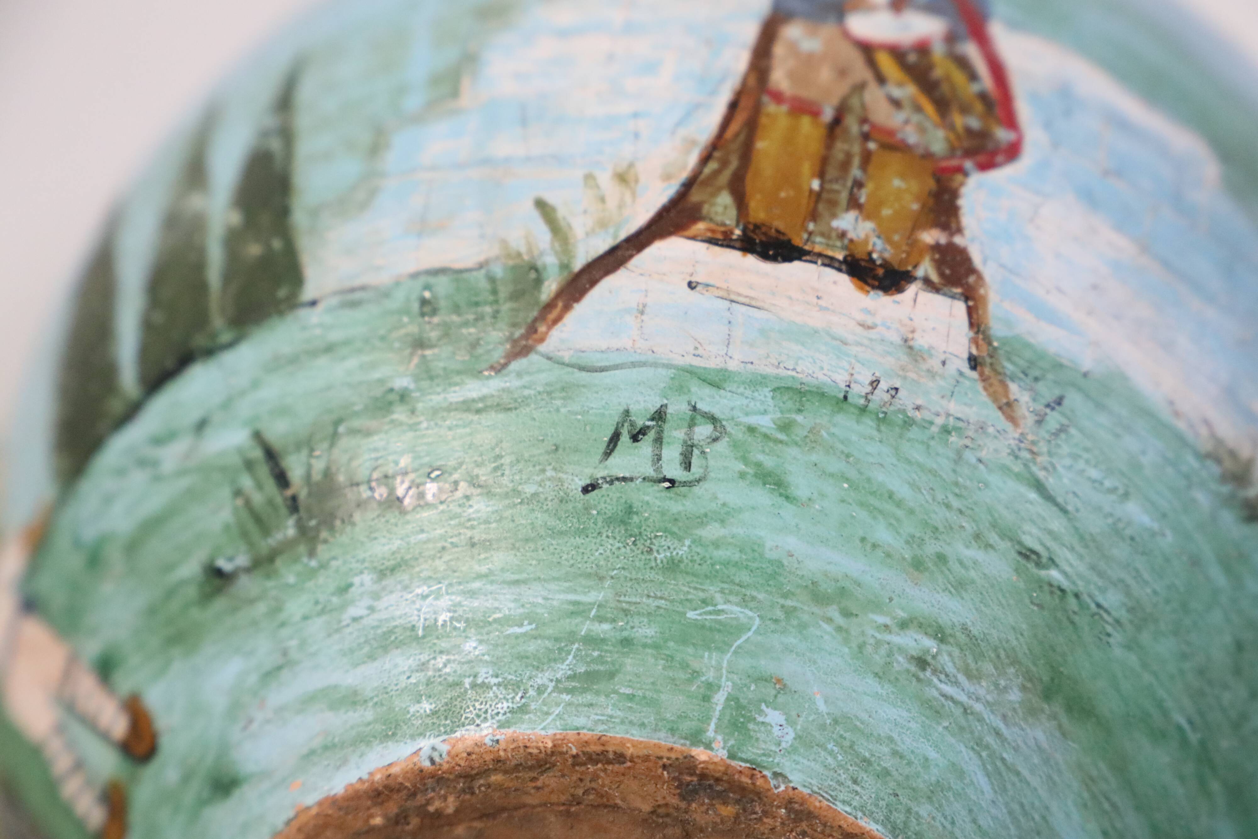 Vase, hand-painted, vintage