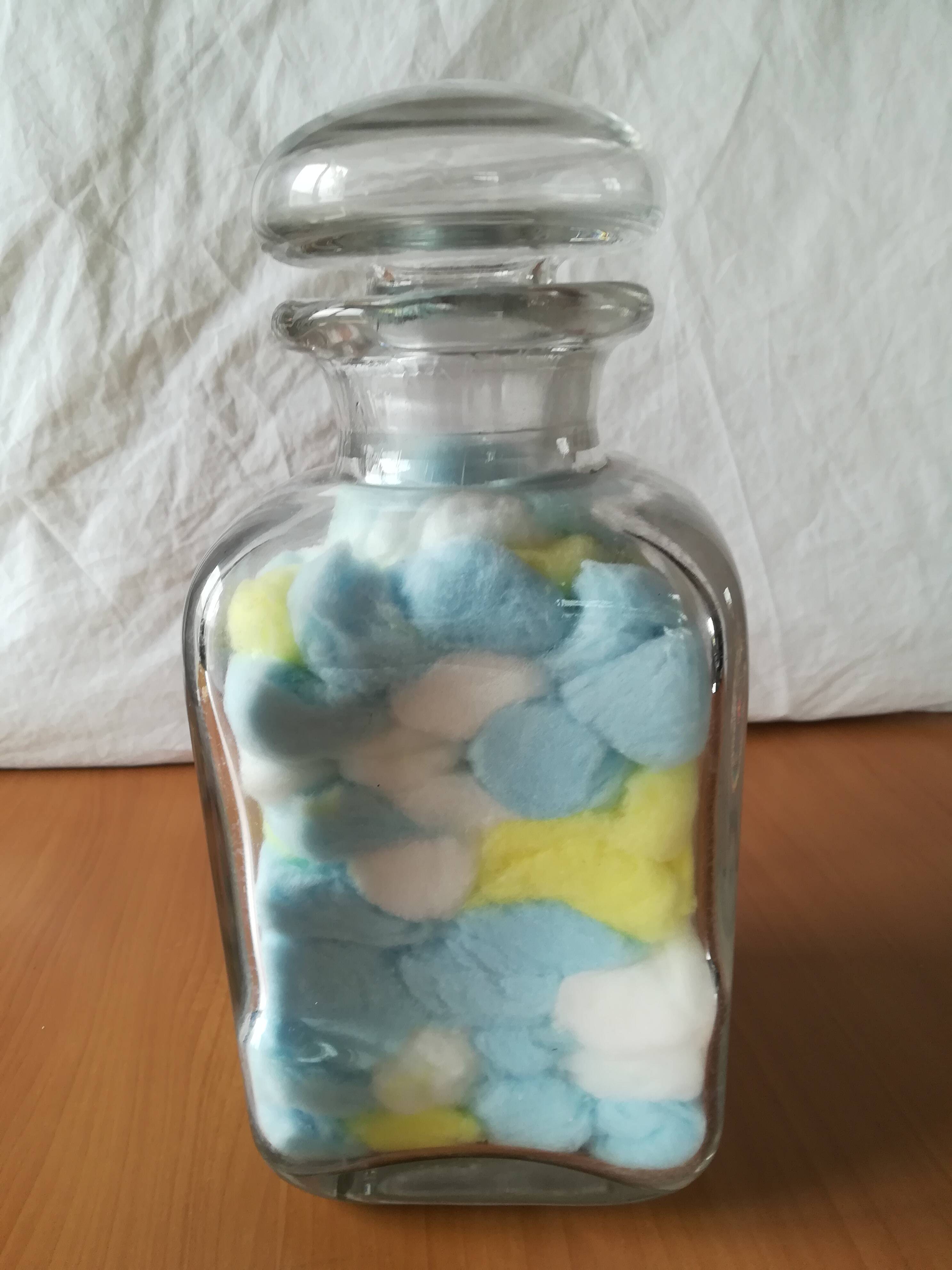 Bonbonnière grand flacon en verre Hermes Paris 30cm