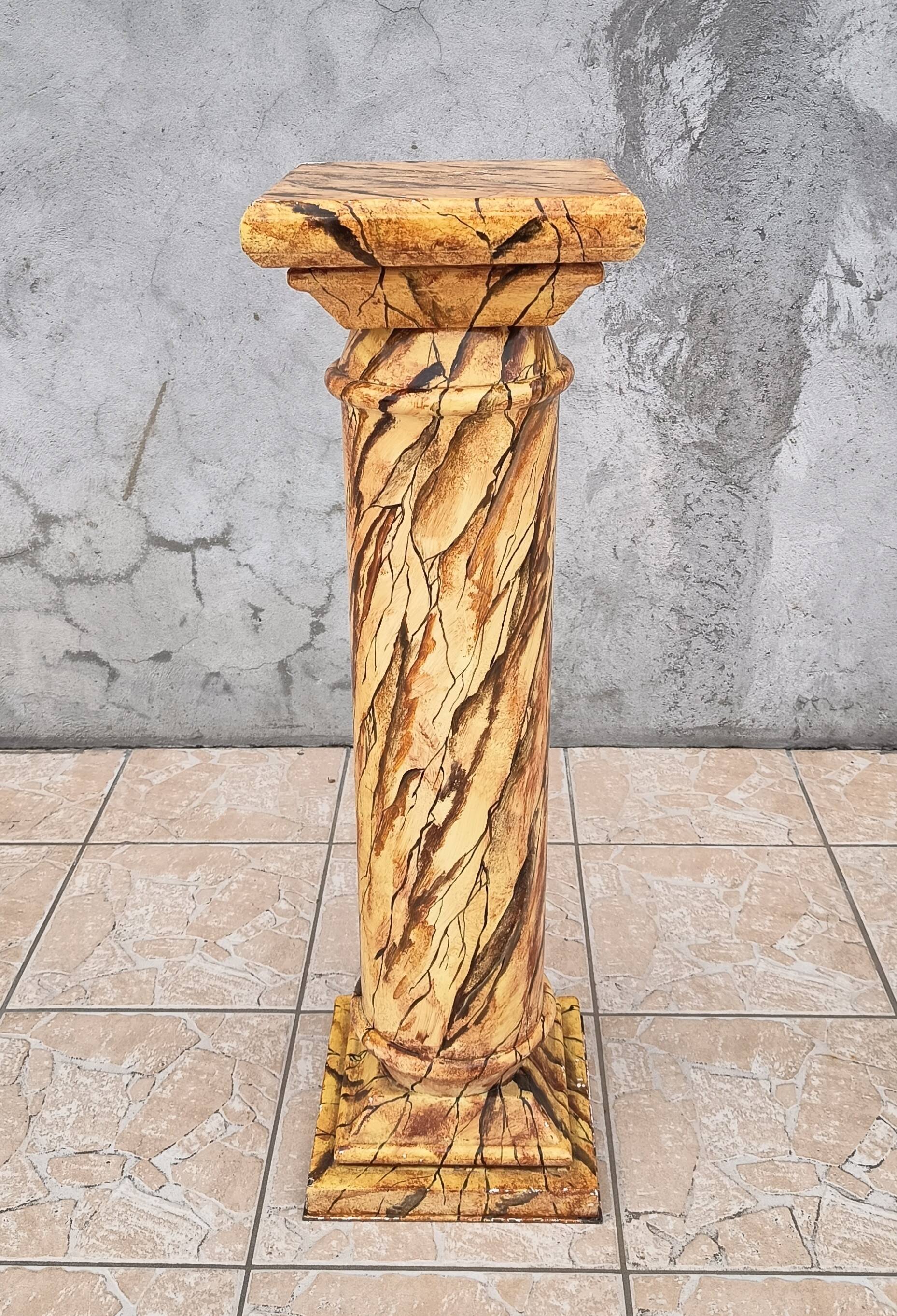 Iron column imitation marble