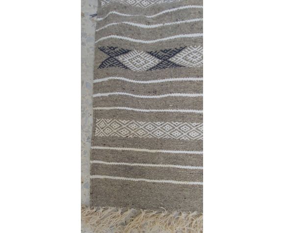 Traditional handmade grey hallway carpet  200x60cm