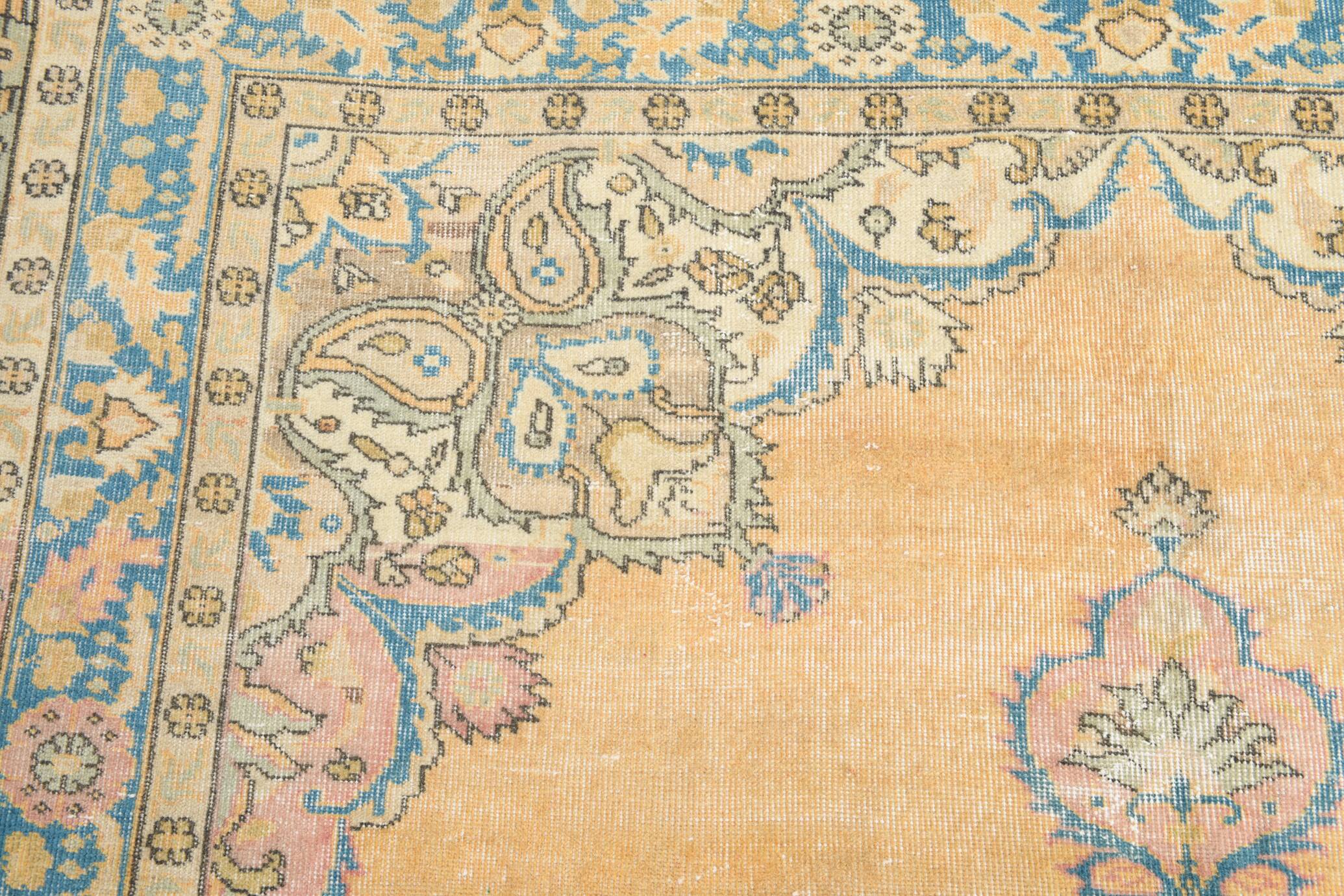 7x11 Classic Blue Persian Rug,222x330Cm