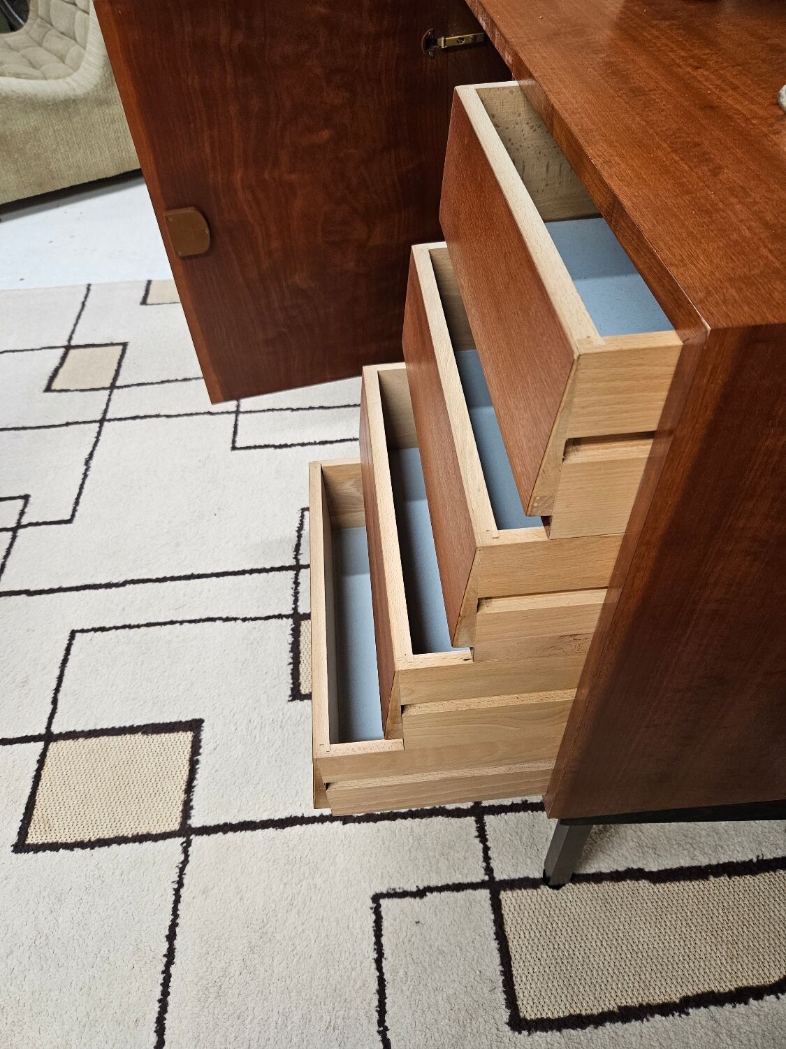 Bookcase cabinet modular shelves vintage 1970