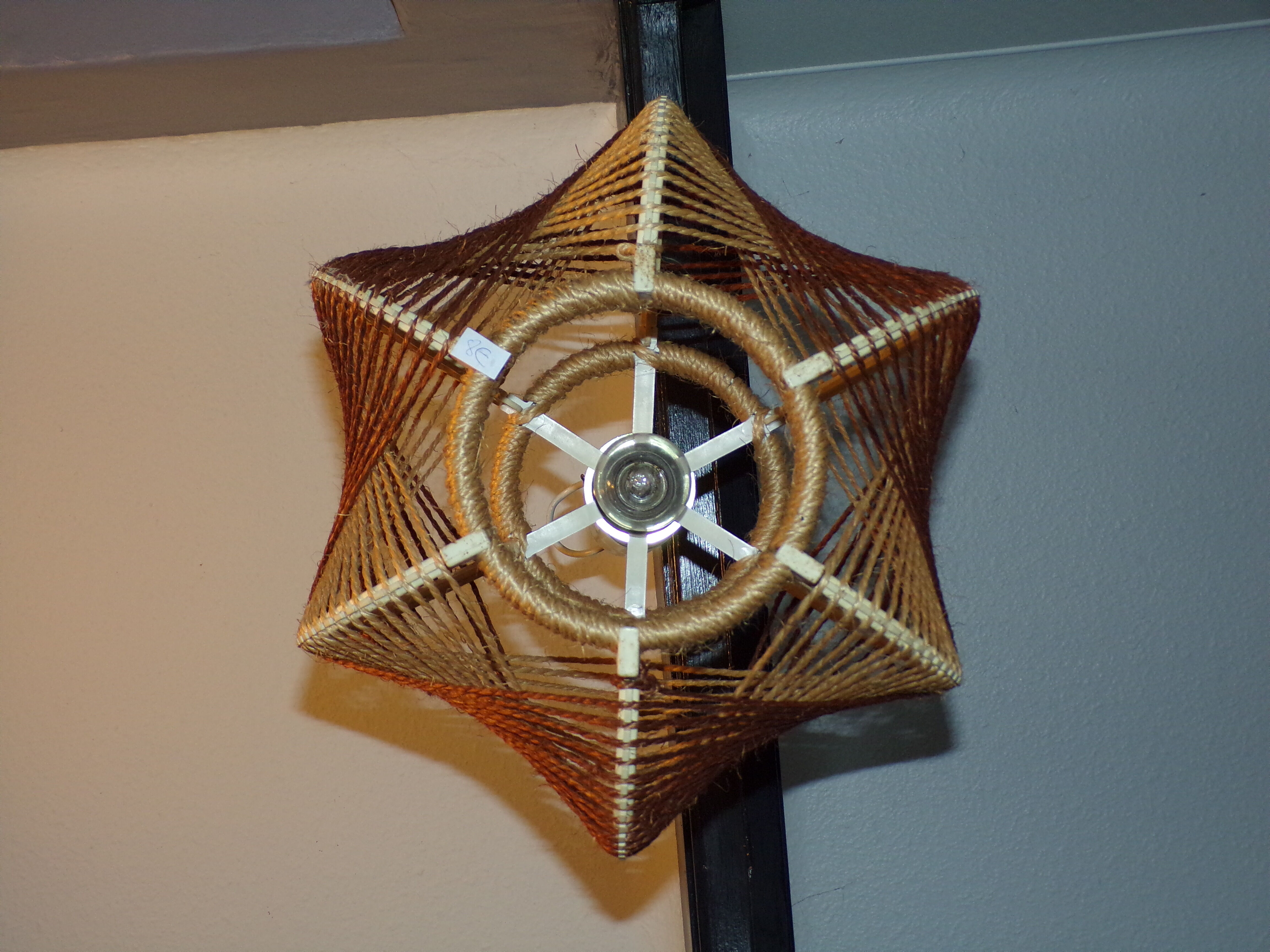 Vintage rope pendant lamp