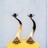 Portacandele a forma di pesce di Hauy Pouigo, Firenze, Italia, anni '70, set of 2