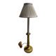 Superbe Lampe de Table Style Empire - Bronze Doré & Abat-jour Plissé