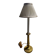 Superbe Lampe de Table Style Empire - Bronze Doré & Abat-jour Plissé