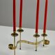 Set of Brass “Swirl” and “Spiral” Candle Holders by Gunnar Ander for Ystad-Metall, Sweden, 1960s