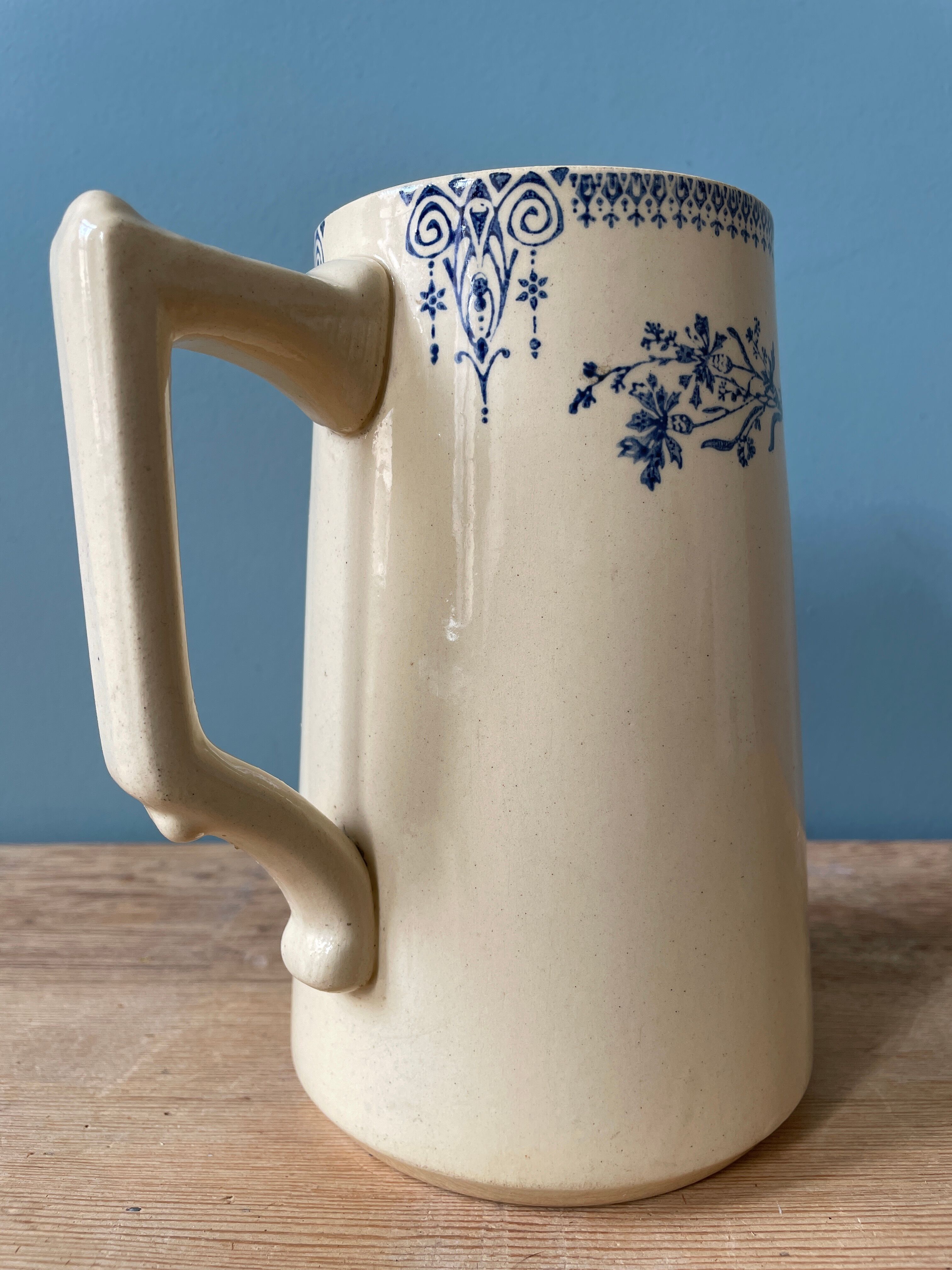 Pitcher 1900 in Earthenware St Amand and Hamage