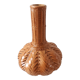 Vase en rotin et céramique années 70