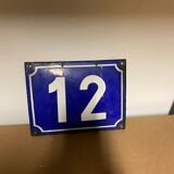 Old enamelled plaque number 12