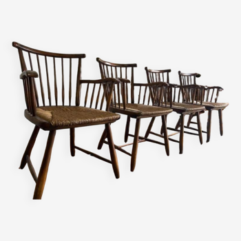Set of 4 vintage bar chairs 'arno lambrecht wks7'