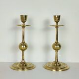 Pair of brass candlesticks