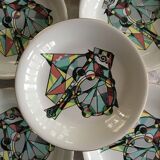 Old plates Cubists Sarreguemines