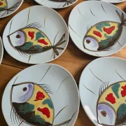 Assiettes plates Mid Century