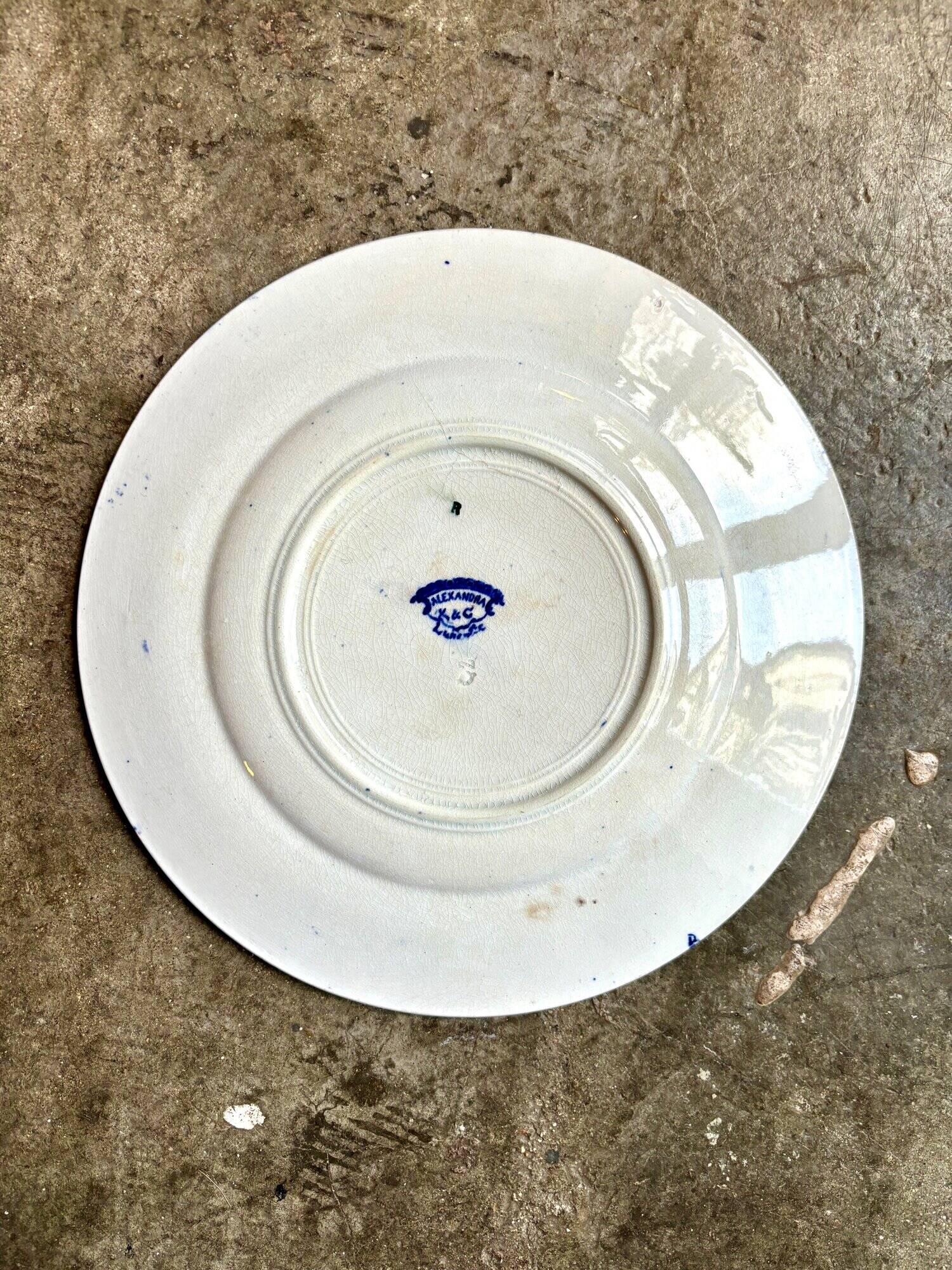 Lunéville flat plate in iron earth, "Alexandra" service