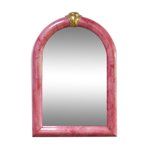 Miroir en peau de chèvre laquée