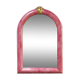 Pink Lacquered Goatskin Mirror by Karl Springer, 1970s