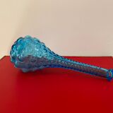 Blue Empoli decanter with bubble relief