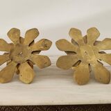 Anciens bougeoirs en laiton