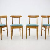 1960s Alan Fuchs 4 Rare Dining Chairs for ULUV, Czechoslovakia
