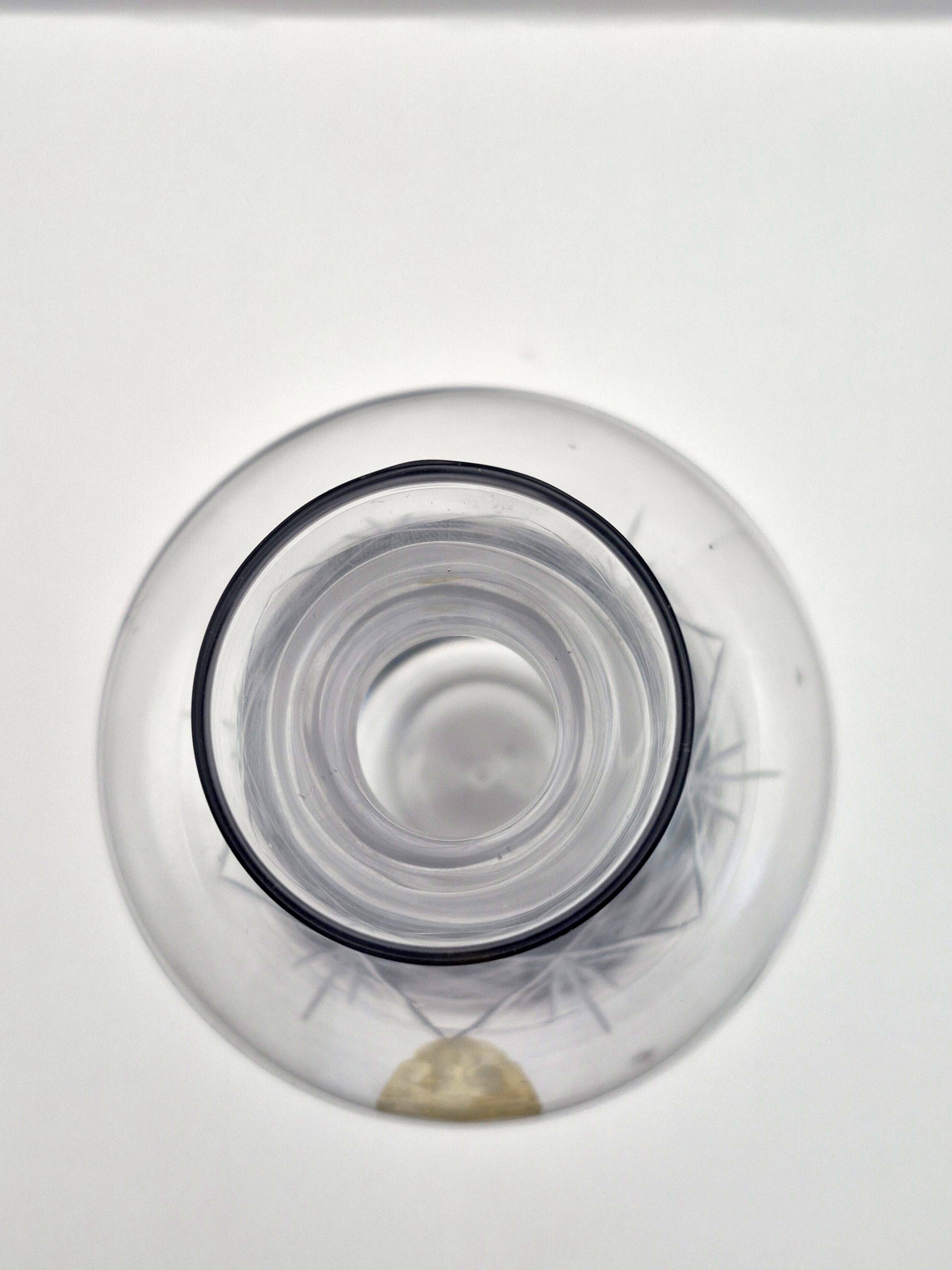 Crystal wine carafe from Fains – Original label, Original stopper