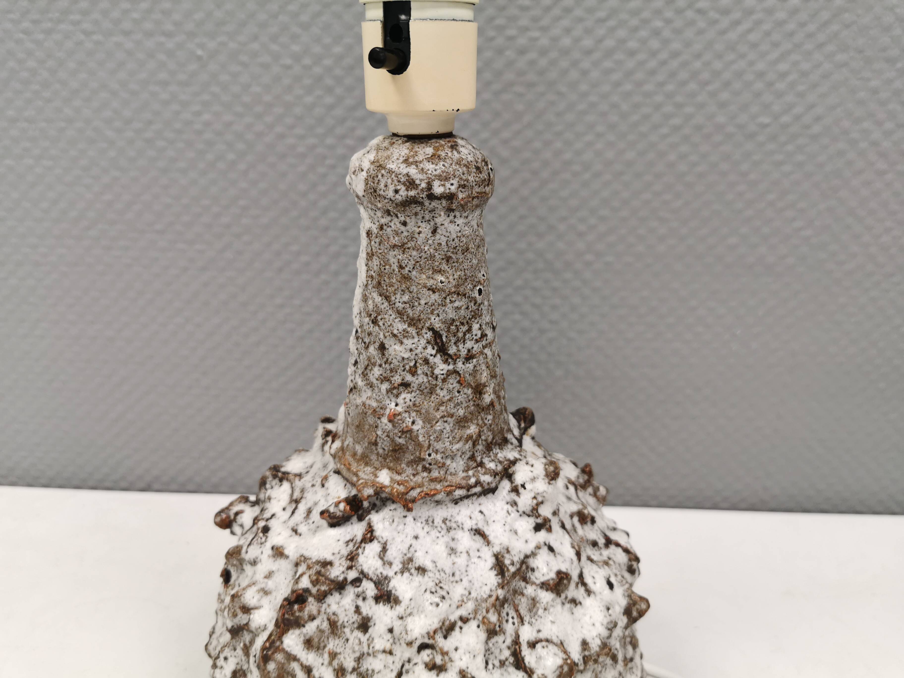 Table lamp with an organic expression, by Bartholdy ceramics Denmark 1970s