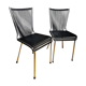 Paire de chaises scoubidou noir André Monpoix