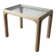 Table basse rotin doré